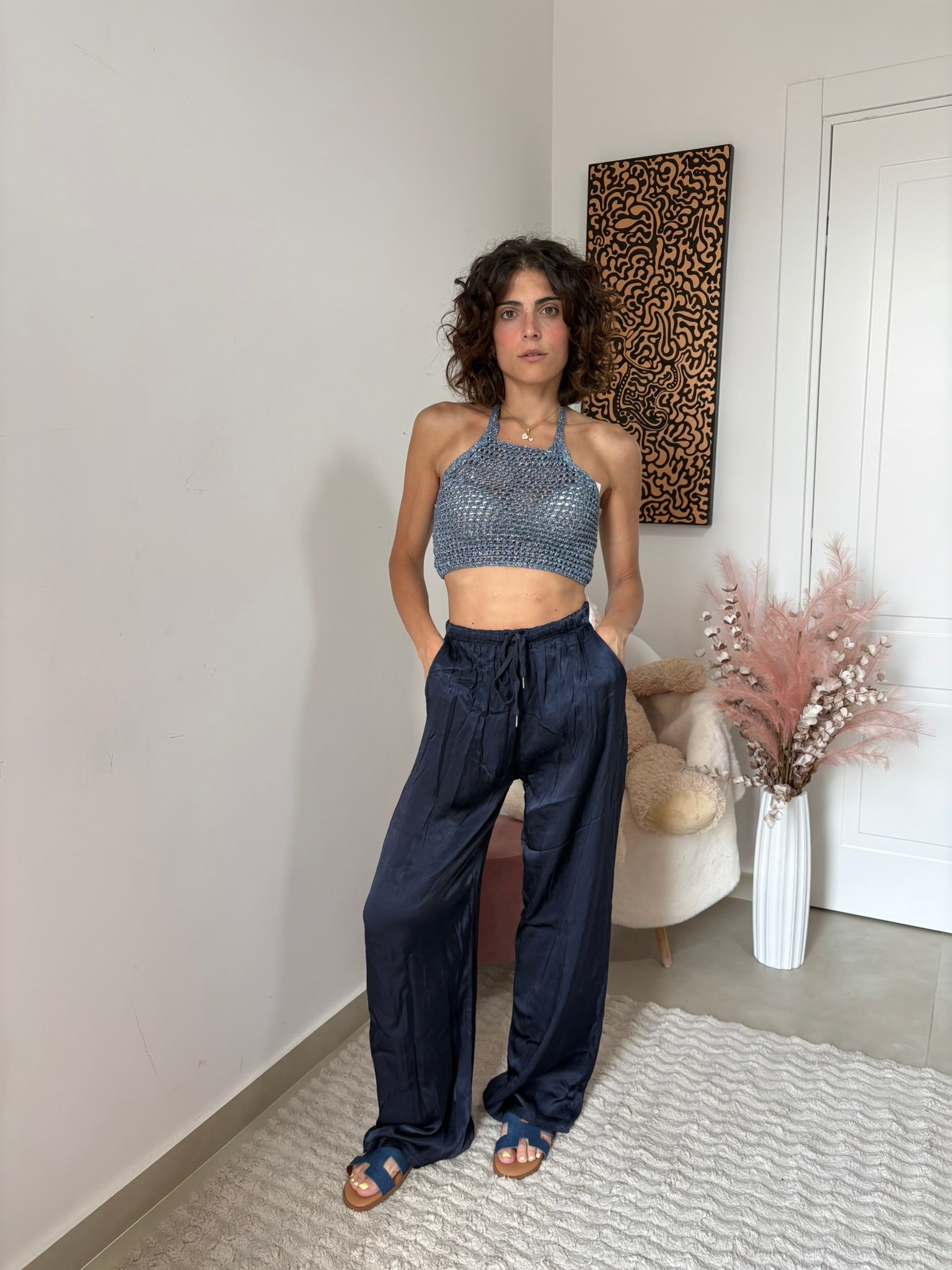 PANTALONI IN SATIN - VENERE