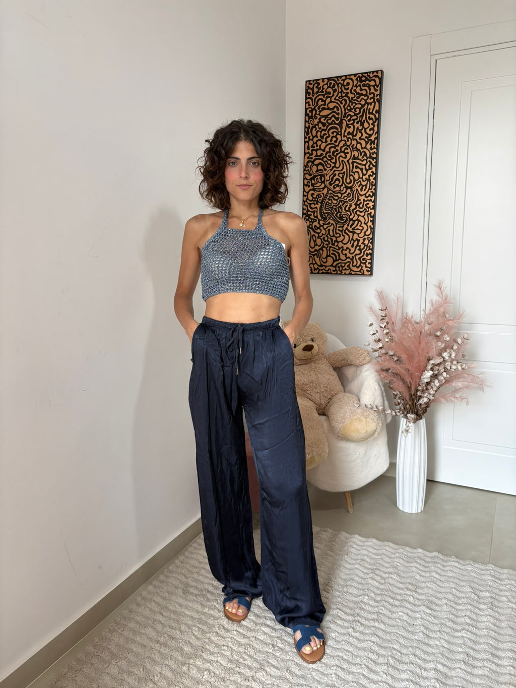 PANTALONI IN SATIN - VENERE