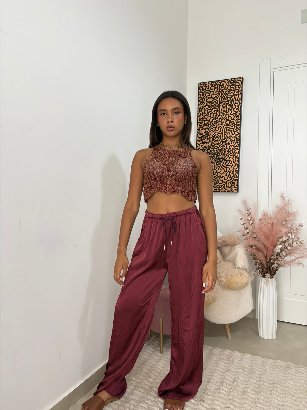 PANTALONI IN SATIN - VENERE