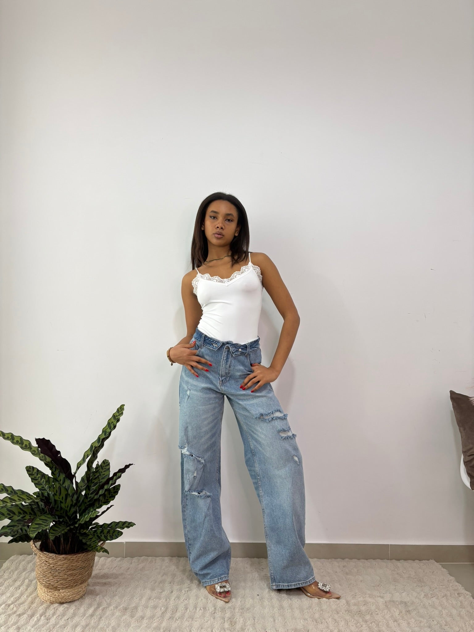 JEANS STRAIGHT HIGHT RISE - "FLARE"