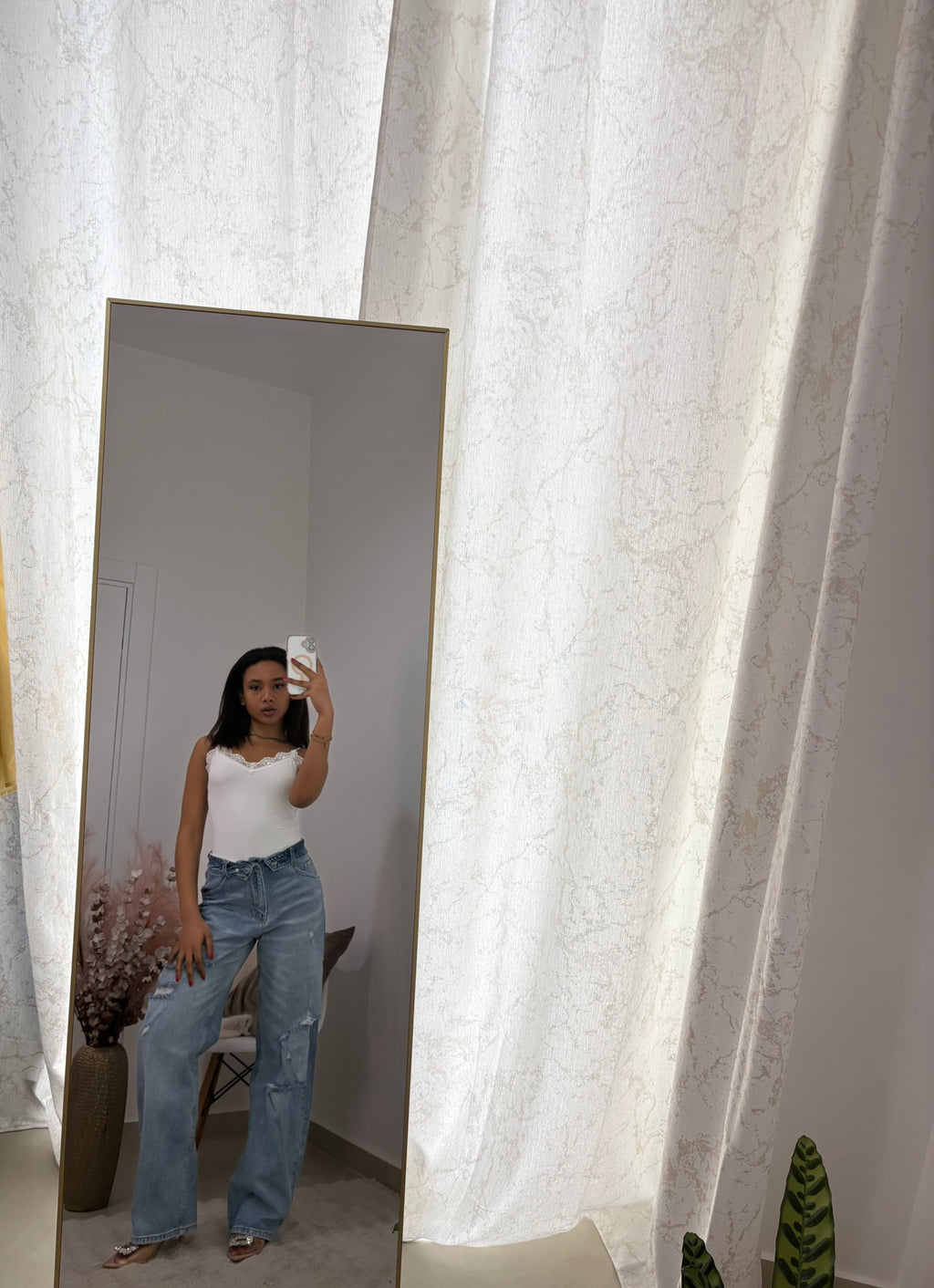 JEANS STRAIGHT HIGHT RISE - "FLARE"