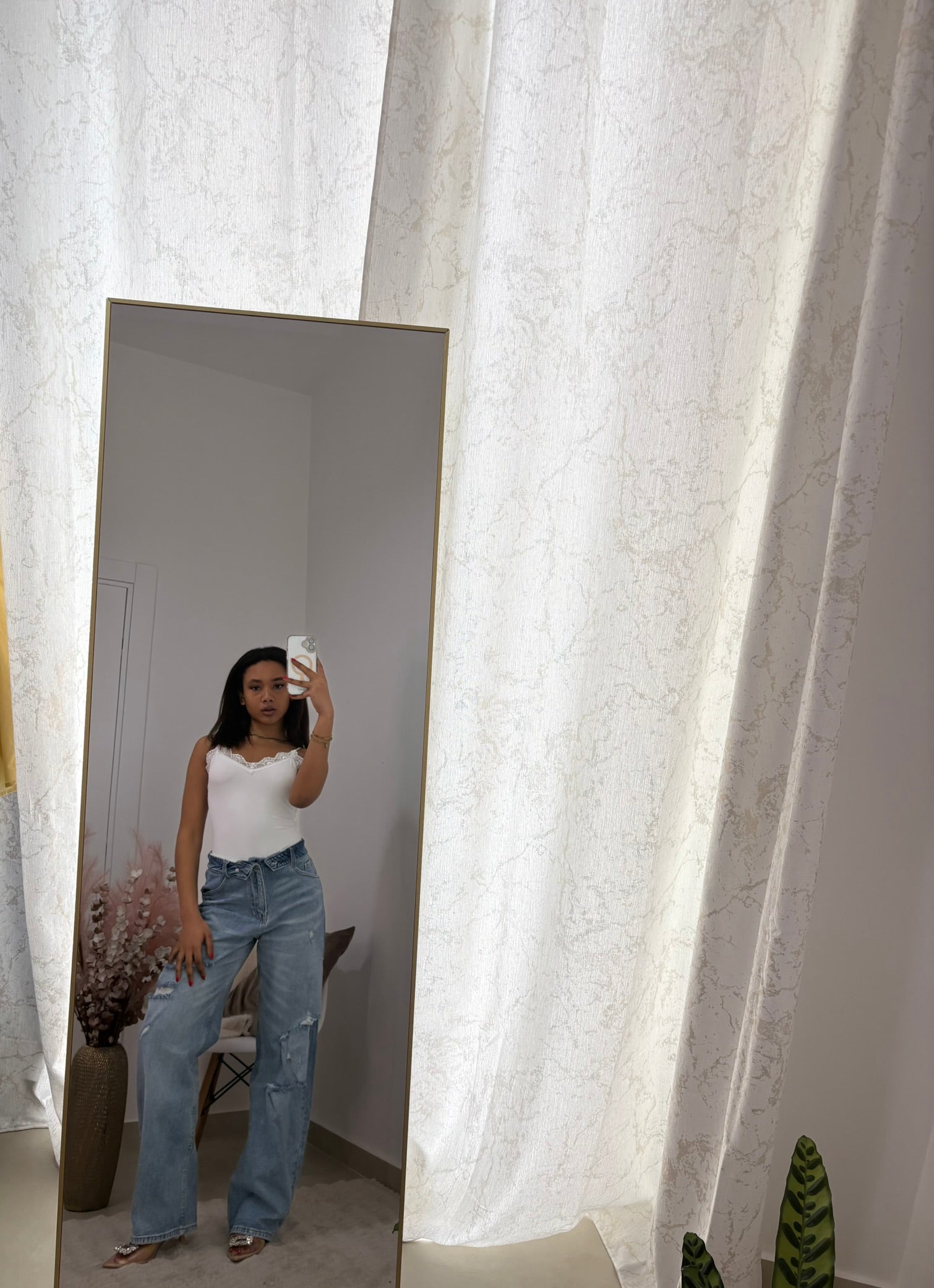 JEANS STRAIGHT HIGHT RISE - "FLARE"