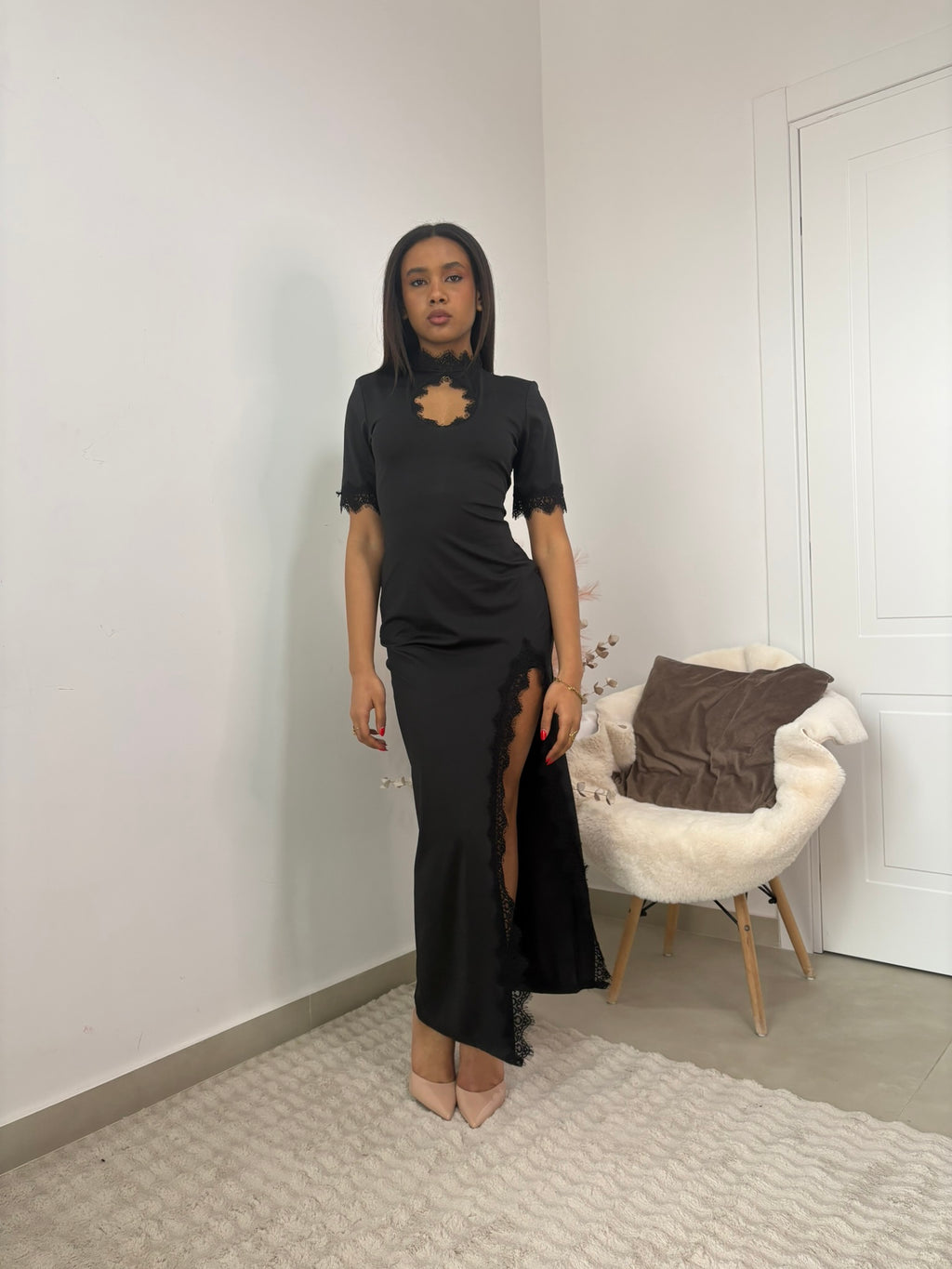 ABITO IN LYCRA LUNGO - " CHANTILLY DRESS "