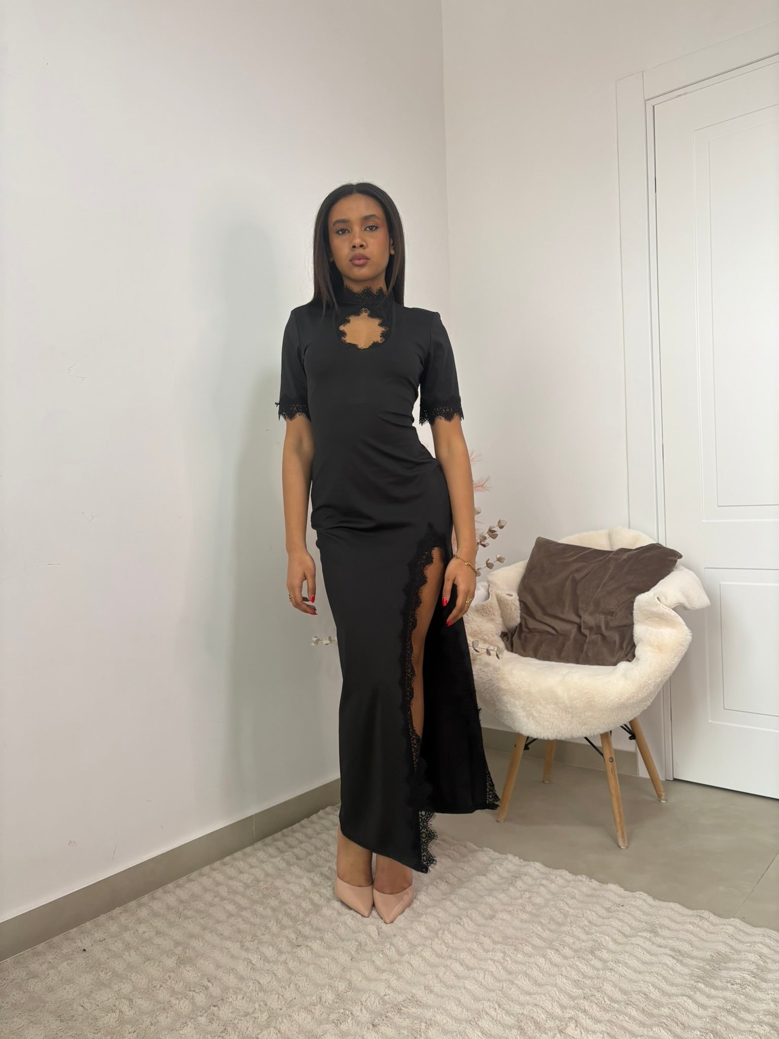 ABITO IN LYCRA LUNGO - " CHANTILLY DRESS "