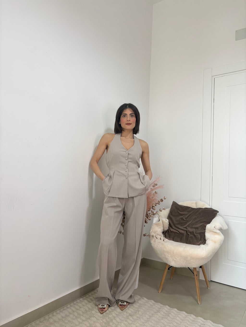 COORDINATO CON GILET - "GLAMOUR"