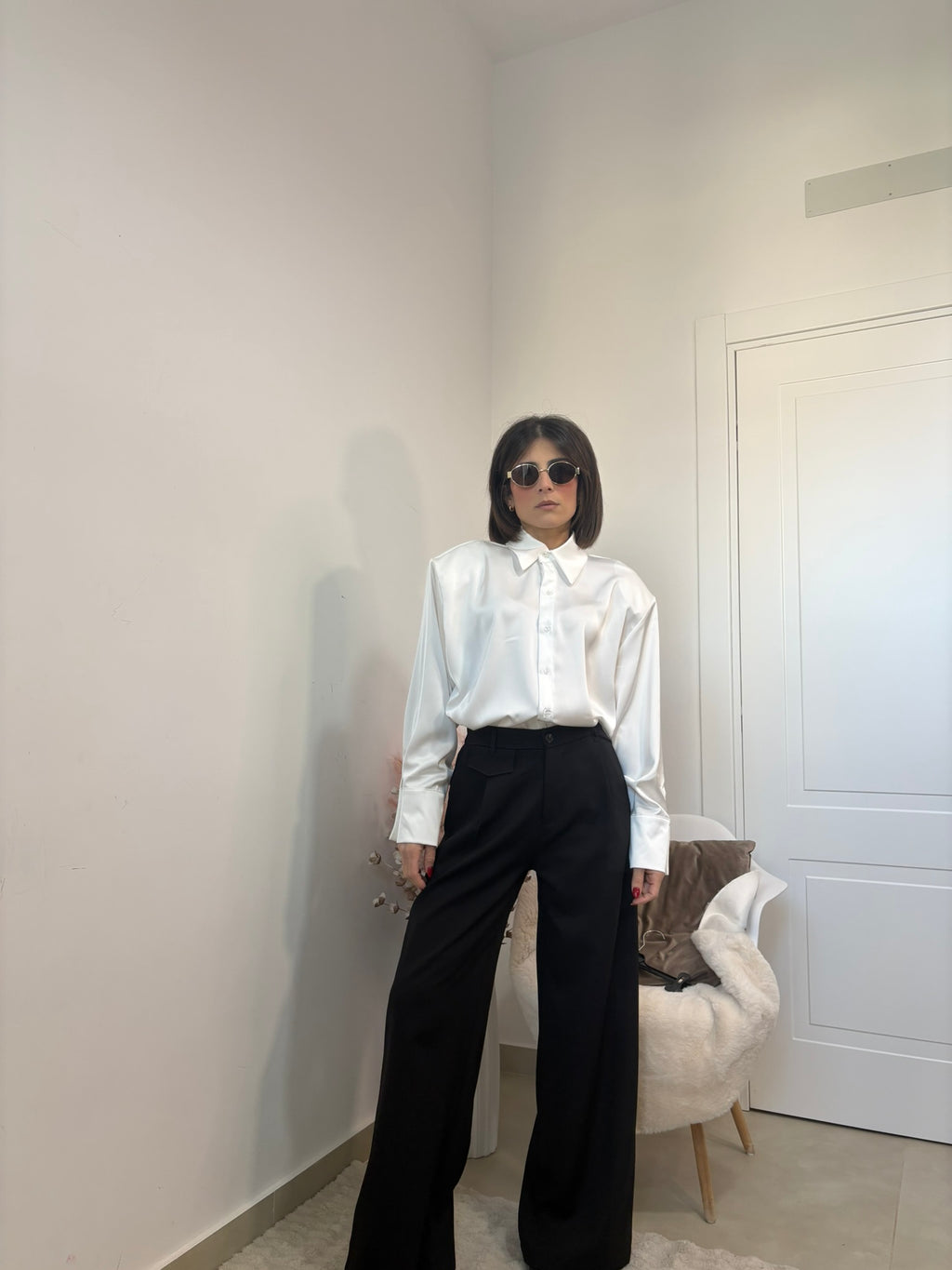 CAMICIA IN SATIN - "JUST "