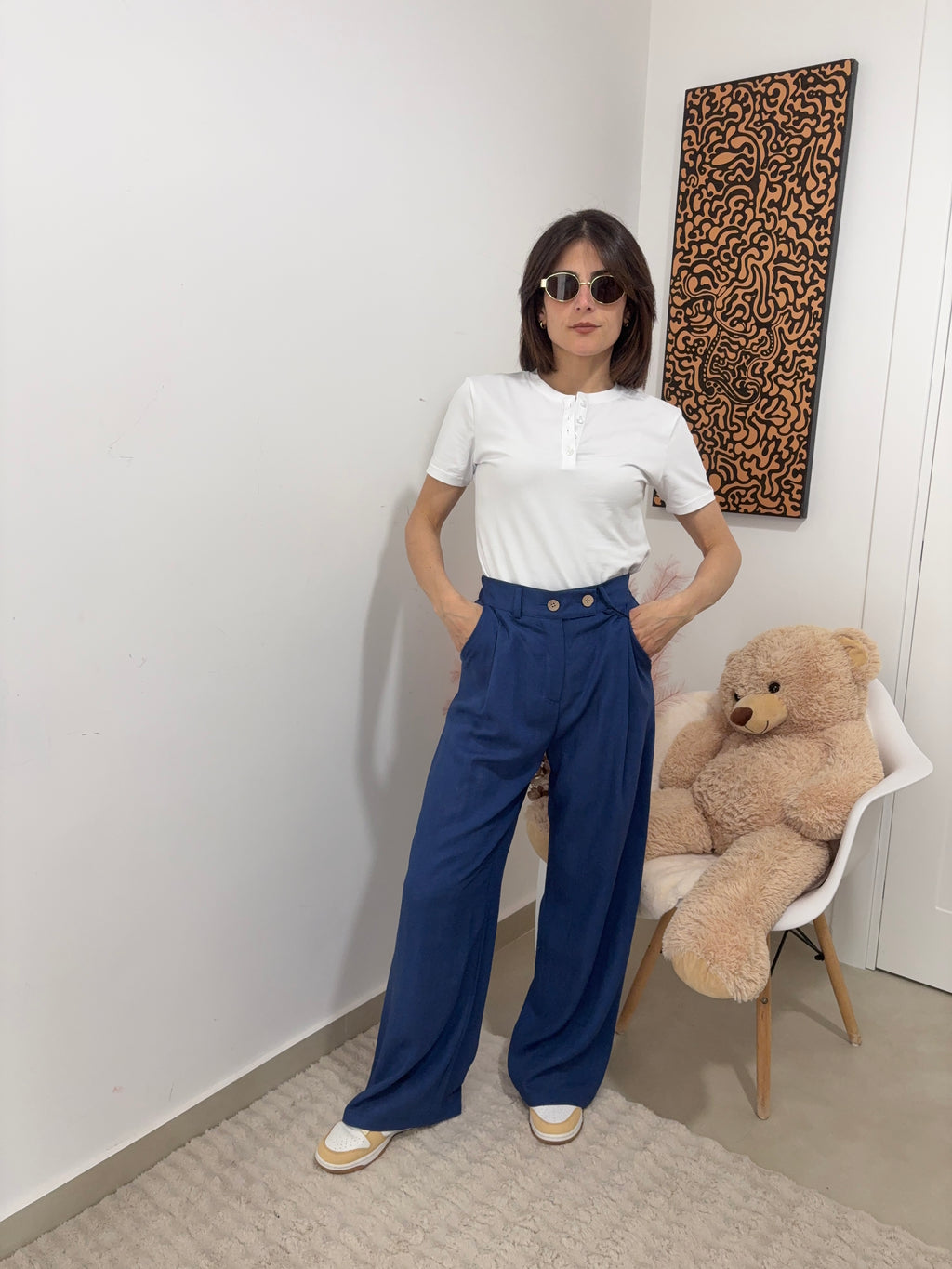 PANTALONI IN LINO - " ESSENTIAL "