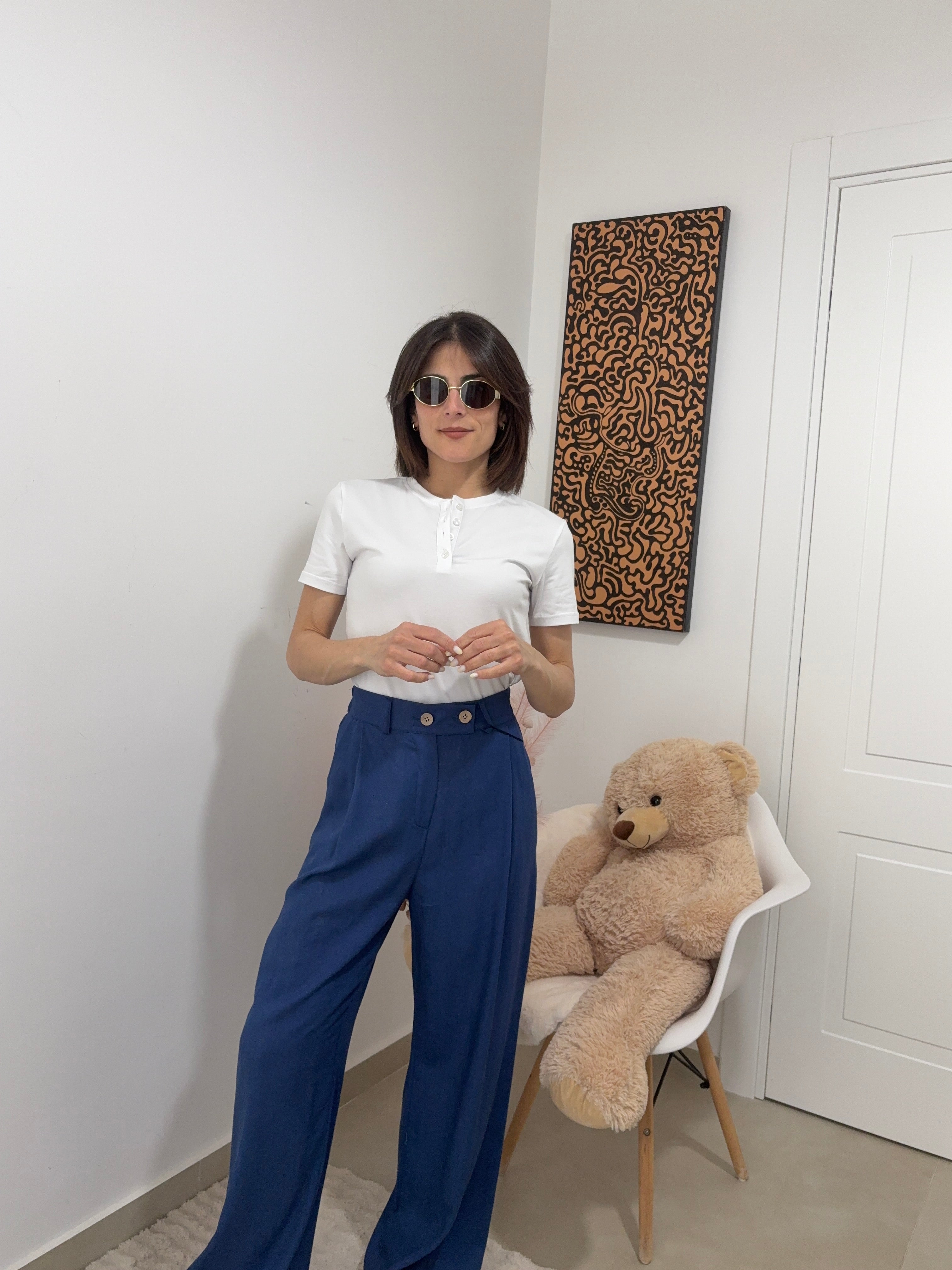 PANTALONI IN LINO - " ESSENTIAL "