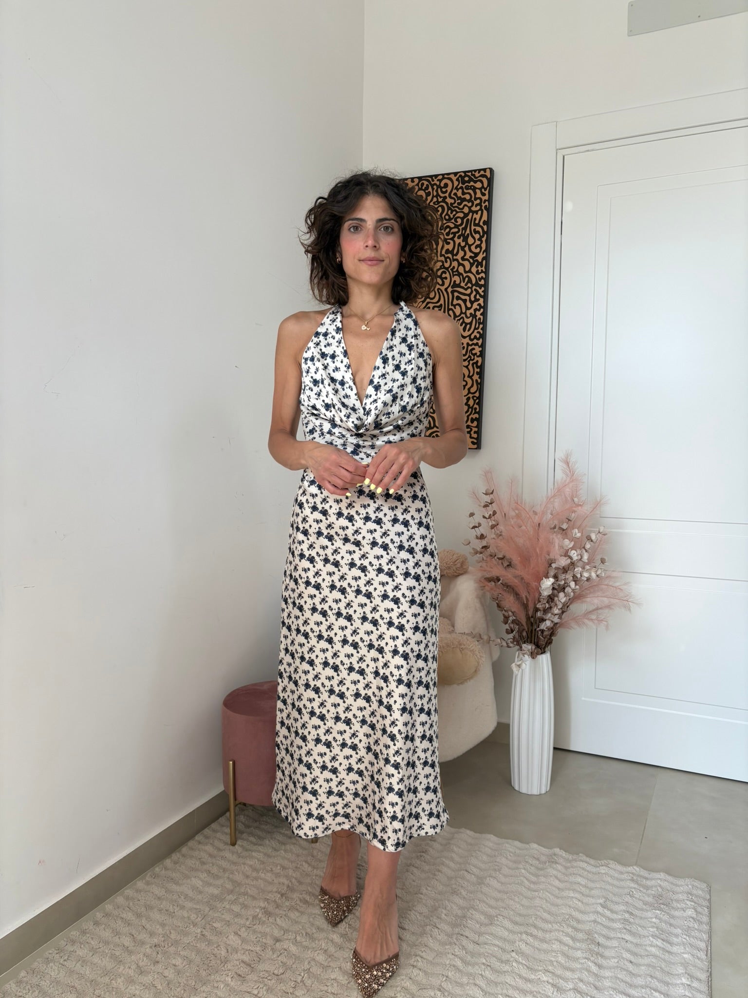 COORDINATO IN SATIN - " FLORA"